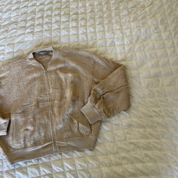 Vince cream boucle terry bomber jacket - Picture 3 of 8